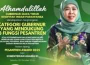 Gubernur Khofifah Raih Penghargaan “Gubernur Peduli Pesantren” dari Kemenag, Bukti Komitmen Membangun Generasi Emas Jatim