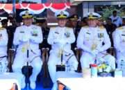 Kaskoarmada II Hadiri Upacara Hari Bhayangkara ke-80 di Polda Jatim, Perkuat Sinergi TNI-Polri