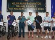 Semarak HUT Kodaeral XI Tahun 2026, Turnamen Bulutangkis Digelar untuk Cetak Atlet Berprestasi dan Perkuat Soliditas Prajurit